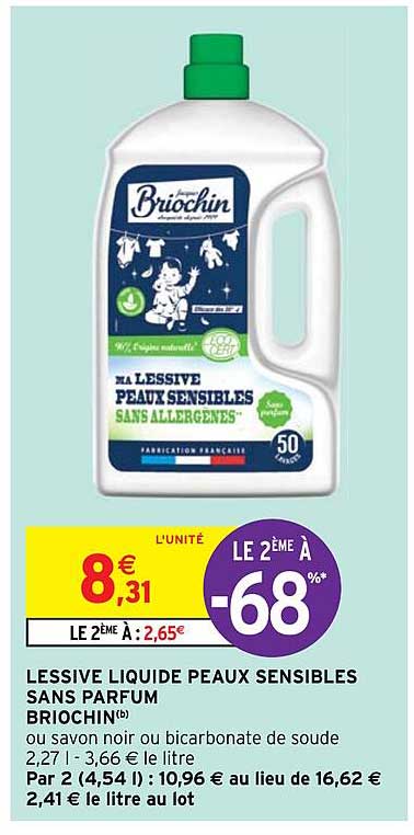 lessive liquide peaux sensibles sans parfum briochin