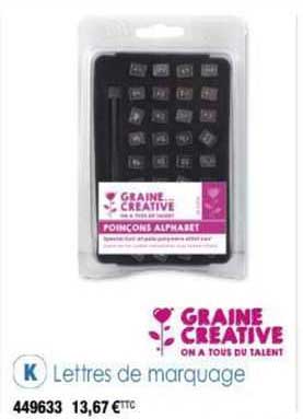 lettres de marquage graine creative