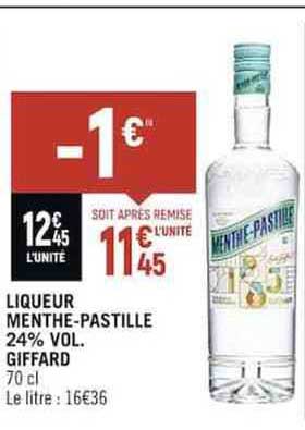 liqueur menthe-pastille 24% vol. giffard