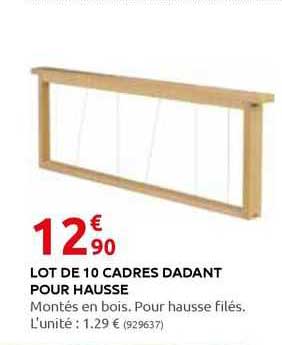 lot de 10 cadres dadant pour hausse