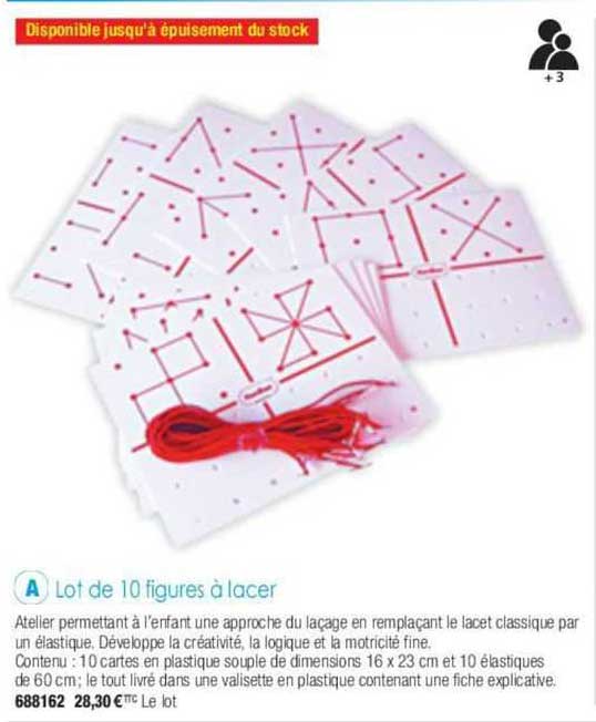 lot de 10 figures à lacer