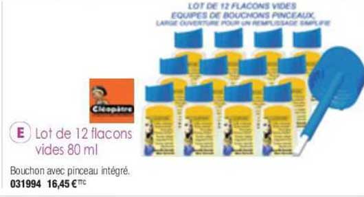 lot de 12 flacons vides 80 ml
