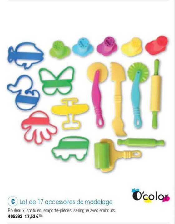 lot de 17 accessoires de modelage o'color
