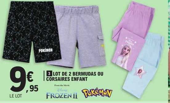 Lot De 2 Bermudas Ou Corsaires Enfant