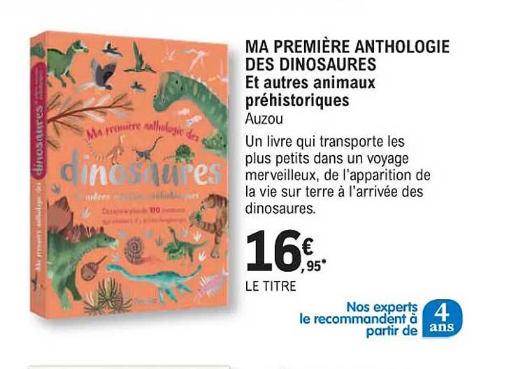 ma première anthologie des dinosaures et autres animaux préhistoriques