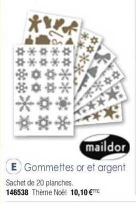 maildor gommettes or et argent