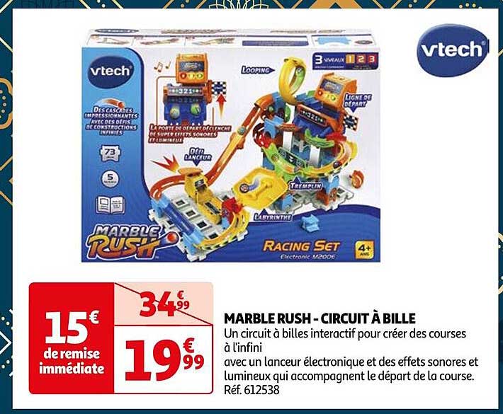 marble rush - circuit à bille vtech