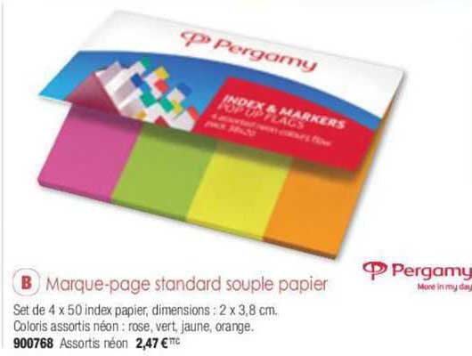 Marque-page Standard Souple Papier Pergamy