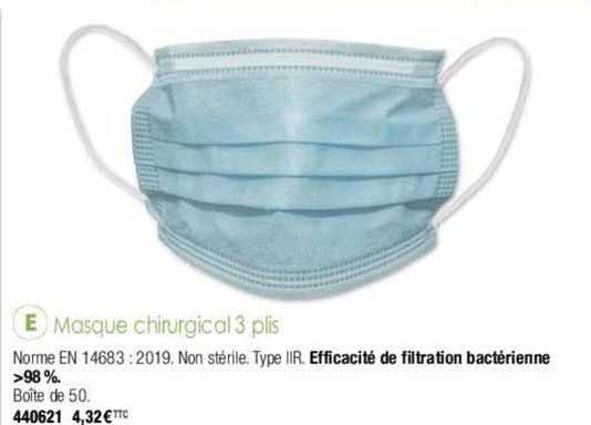 masque chirugical 3 plis