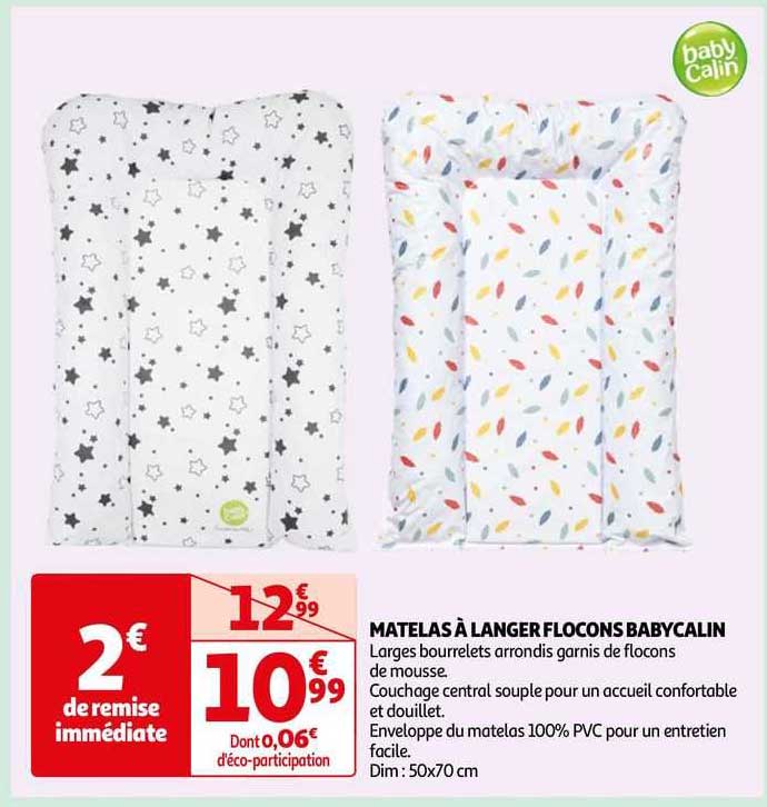 Matelas à Langer Flocons Baby Calin