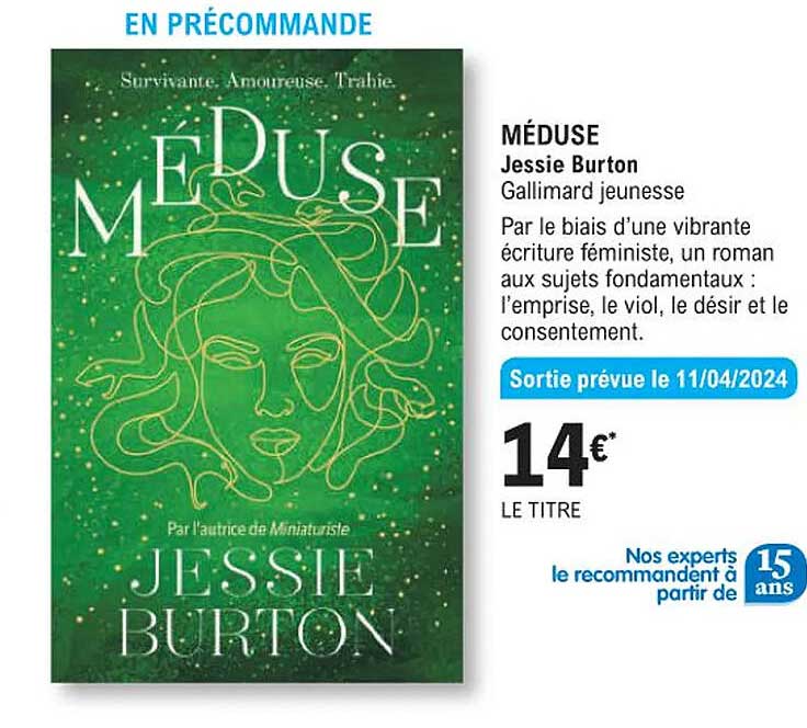 méduse jessie burton gallimard jeunesse