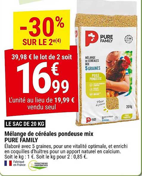 mélange de céréales pondeuse mix pure family