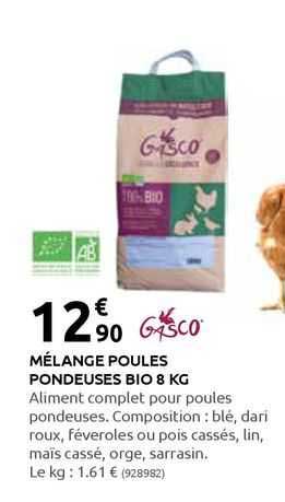 mélange poules pondeuses bio 8 kg