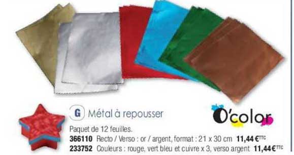 métal à repousser o'color