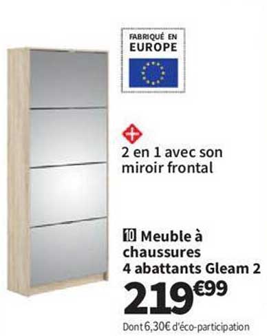 meuble à chaussures 4 abattants gleam 2