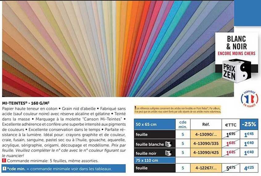 mi-teintes - 160 g/m²