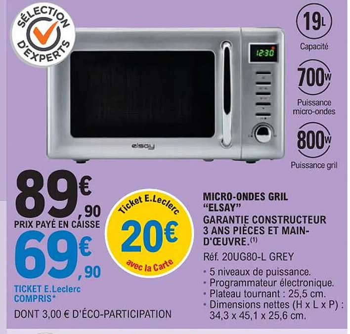 micro-ondes gril "elsay"