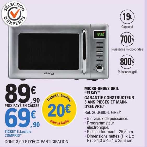 micro-ondes gril "elsay"