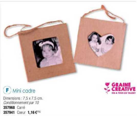 mini cadre graine créative
