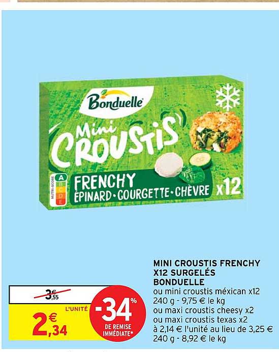 Mini Croustis Frenchy X12 Surgelés Bonduelle