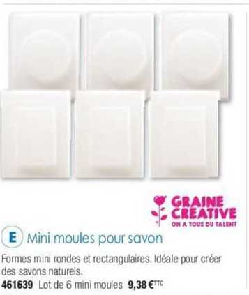 mini moules pour savon graine créative