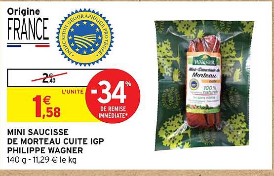 mini saucisse de morteau cuite igp philippe wagner