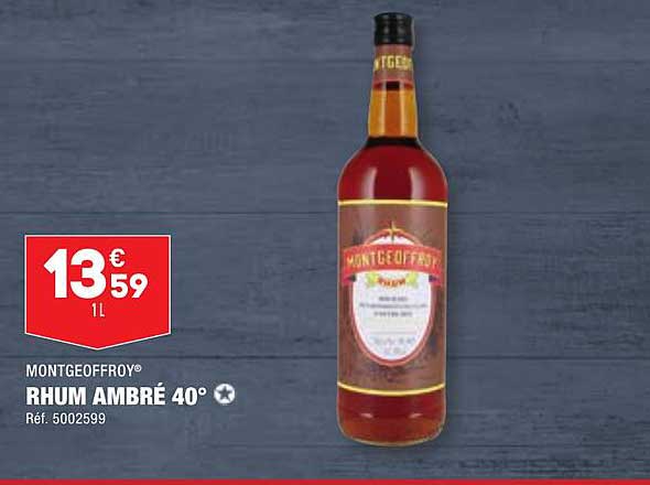 Montgeoffroy Rhum Ambré 40°