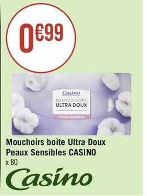 mouchoirs boite ultra doux peaux sensible casino