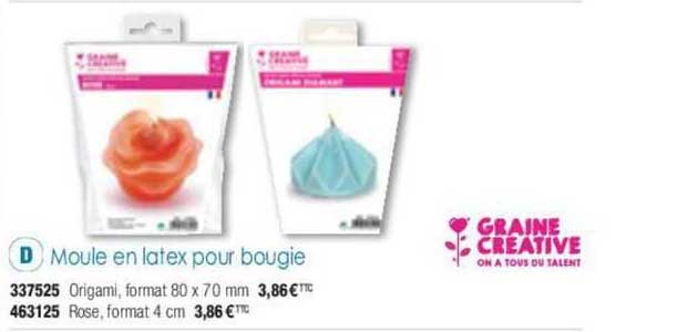 moule en latex pour bougies graine créative