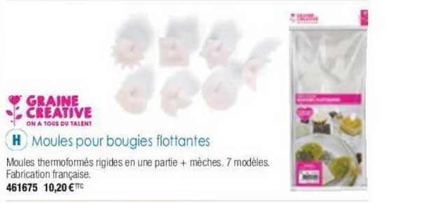 moules pour bougies flottantes graine créative