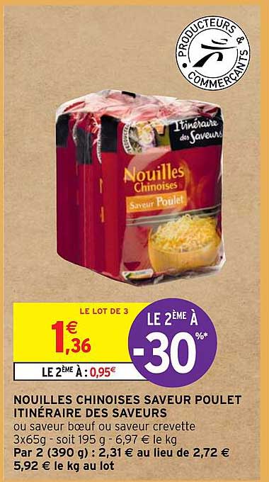 nouilles chinoises saveur poulet itinéraire des saveurs