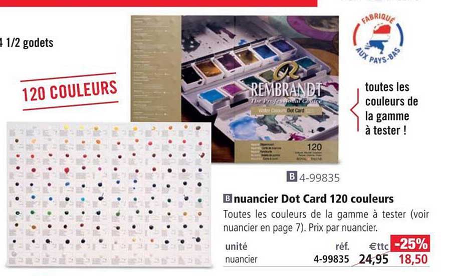 nuancier dot card 120 couleurs