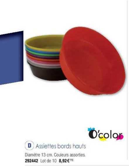 o'color assiettes bords hauts