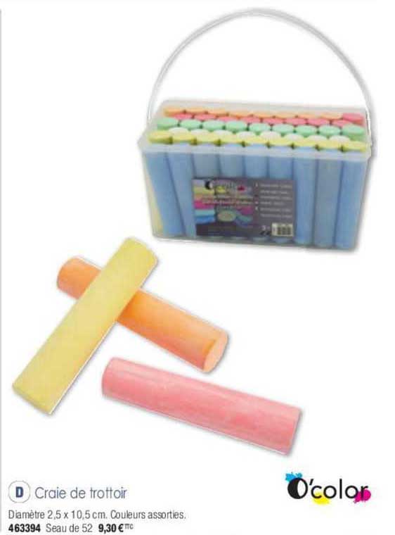o'color craie de trottoir