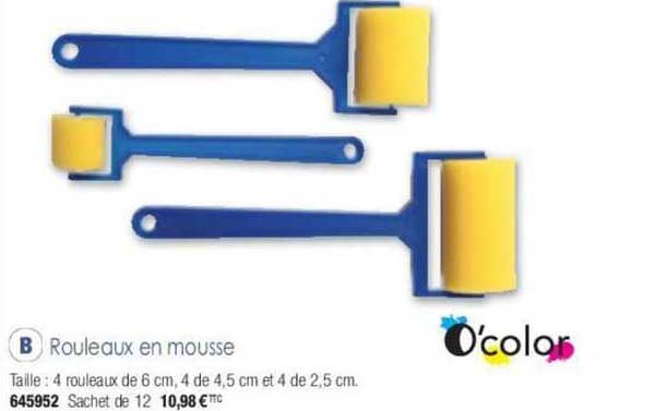 o'color rouleaux en mousse