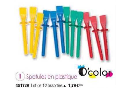 o'color spatules en plastique