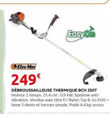 oleo-mac débroussailleuse thermique bch 250t