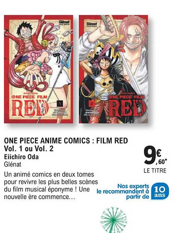 one piece animé comics : film red vol. 1 ou vol. 2