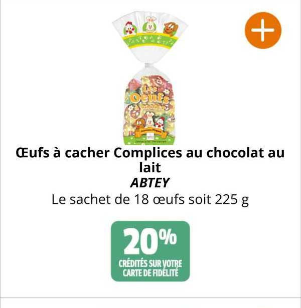 œufs à cacher complices au chocolat au lait abtey