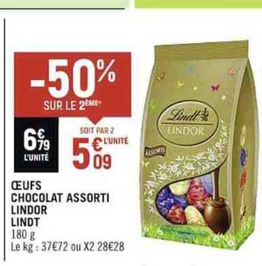 œufs chocolat assorti lindor lindt
