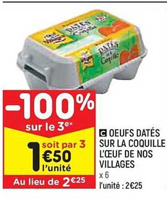 œufs datés sur la coquille l'œuf de nos villages