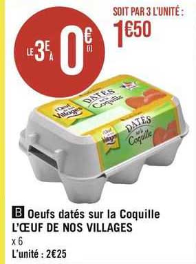 œufs Datés Sur La Coquille L'œuf De Nos Villages