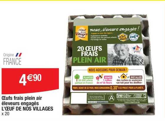 œufs frais plein air éleveurs engagés l'œuf de nos villages