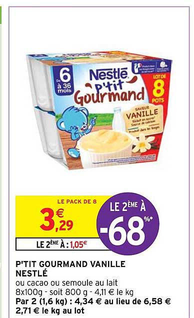 P'tit Gourmand Vanille Nestlé