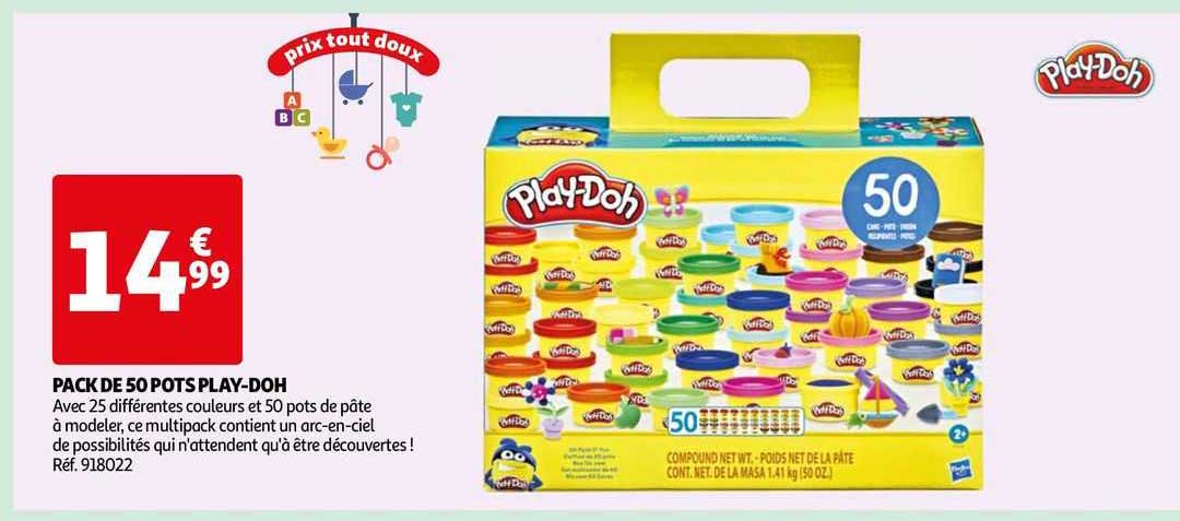 pack de 50 pots play-doh