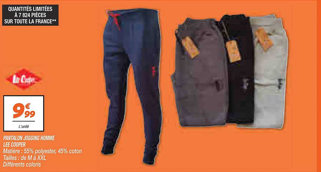pantalon jogging homme lee cooper