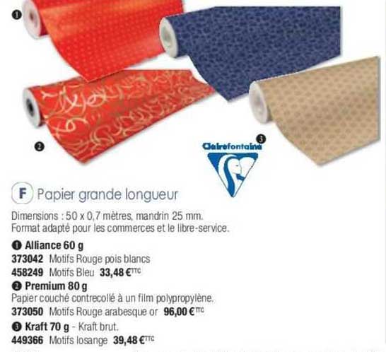 papier grande longeur