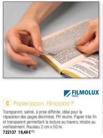 papier japon, filmoplast p filmolux