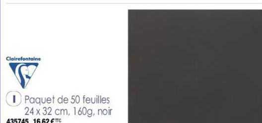 paquet de 50 feuilles 24 x 32 cm, 160g, noir