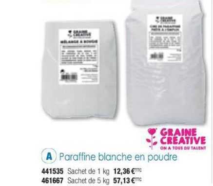paraffine blanche en poudre graine créative